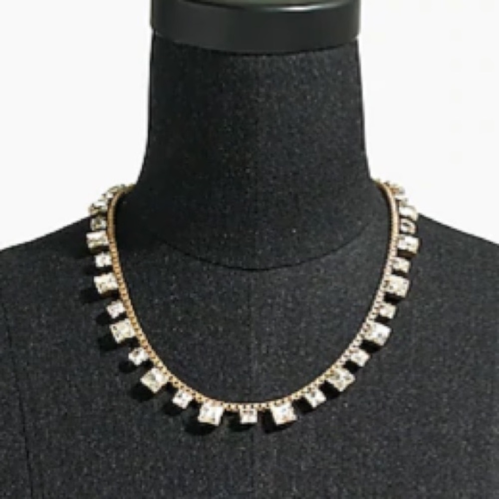 J. Crew Elegant Simple Gold Statement Necklace - Picture 2 of 5